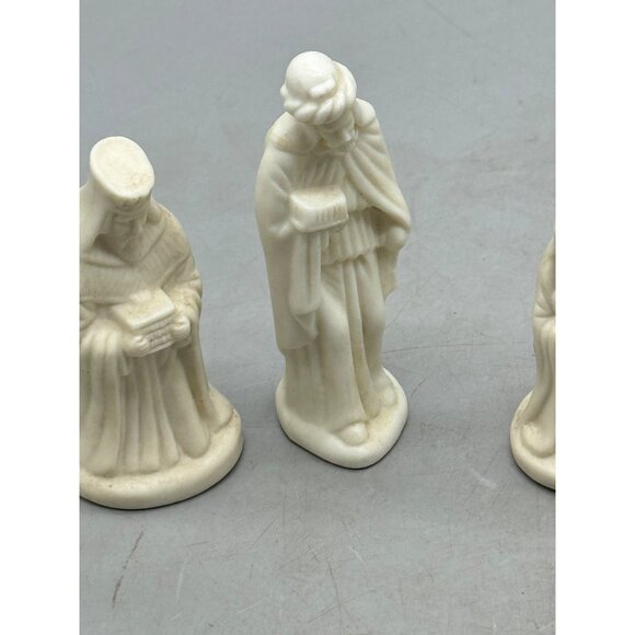 Vintage Nativity Scene Figurines 6-Piece Set White Ceramic Christmas Decor READ - Picture 3 of 7